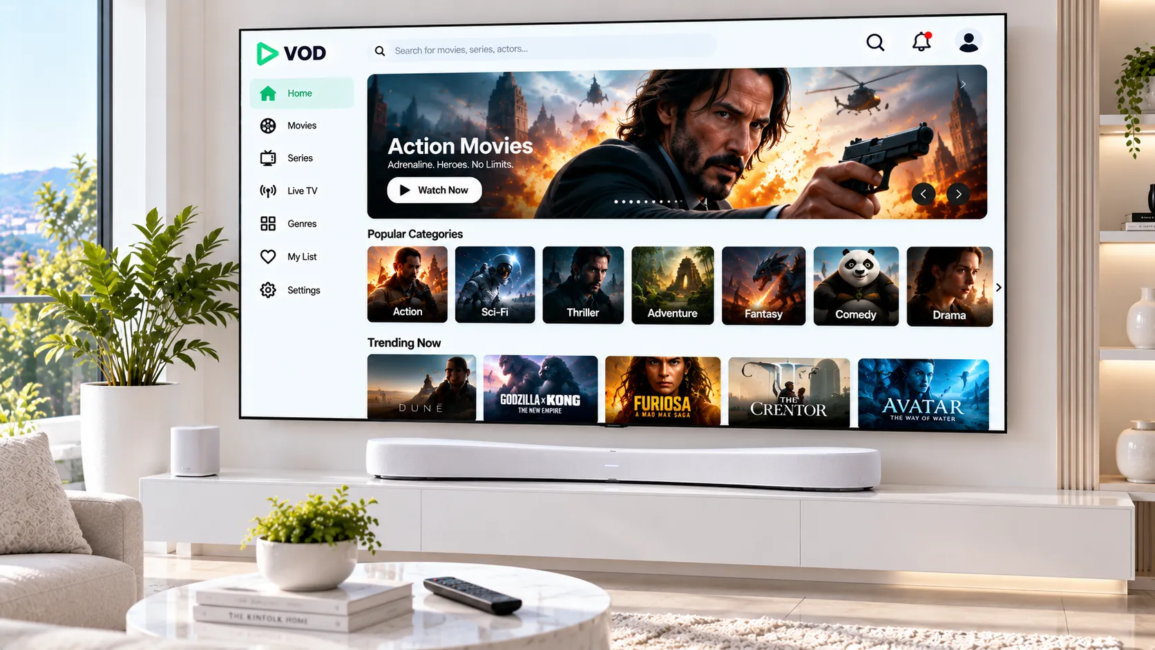 TiviMate App auf Android TV mit EPG-Übersicht